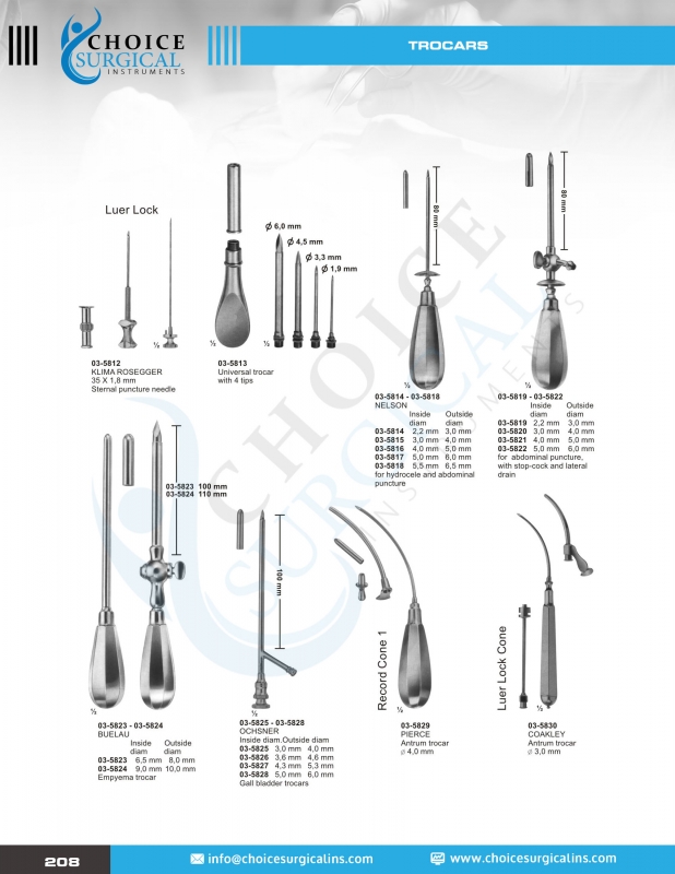 Gall Duct Forceps&Probes&Scissors&Kidney Forceps, Urinary Instruments, Trocars